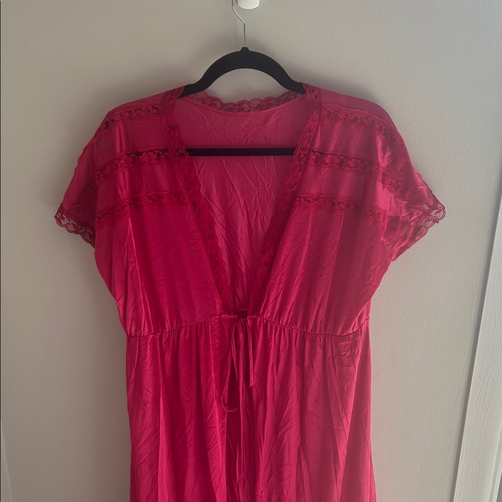 Silky-like robe top